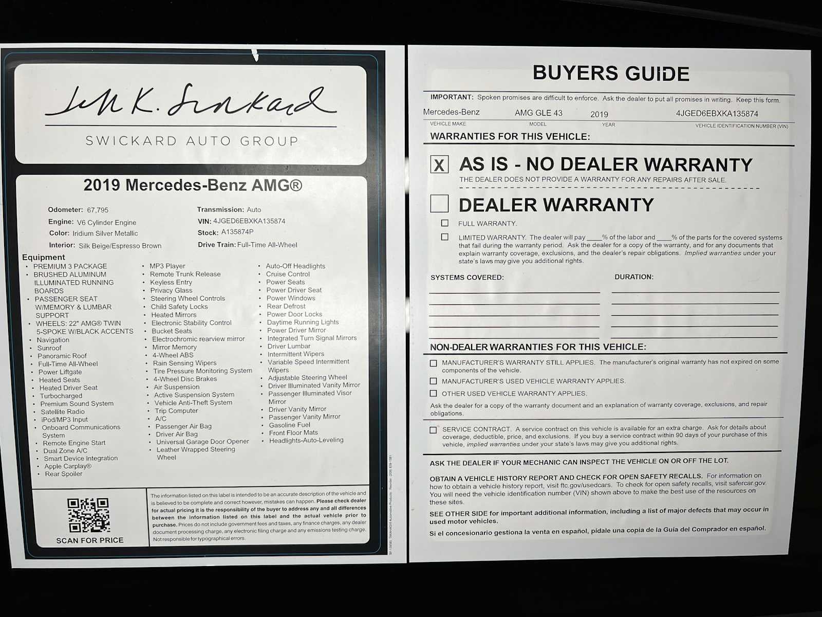 2019 Mercedes-Benz GLE AMG® GLE 43