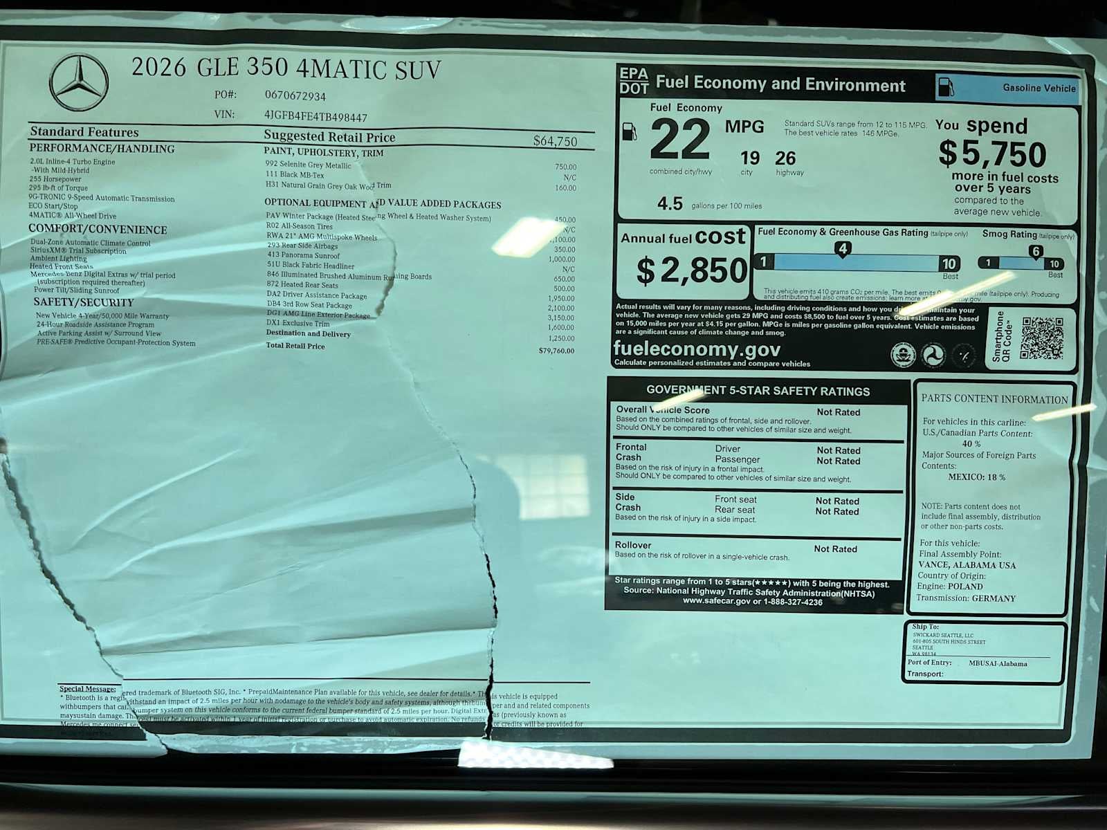 2026 Mercedes-Benz GLE GLE 350