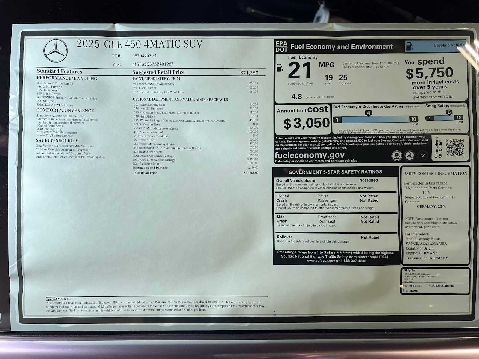 2025 Mercedes-Benz GLE GLE 450