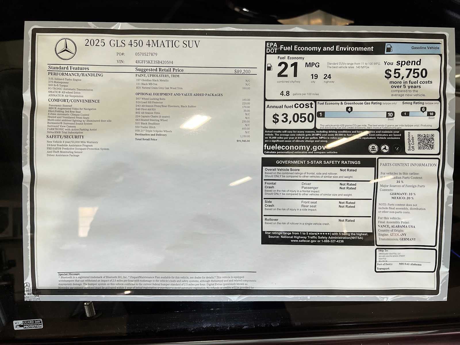 2025 Mercedes-Benz GLS GLS 450