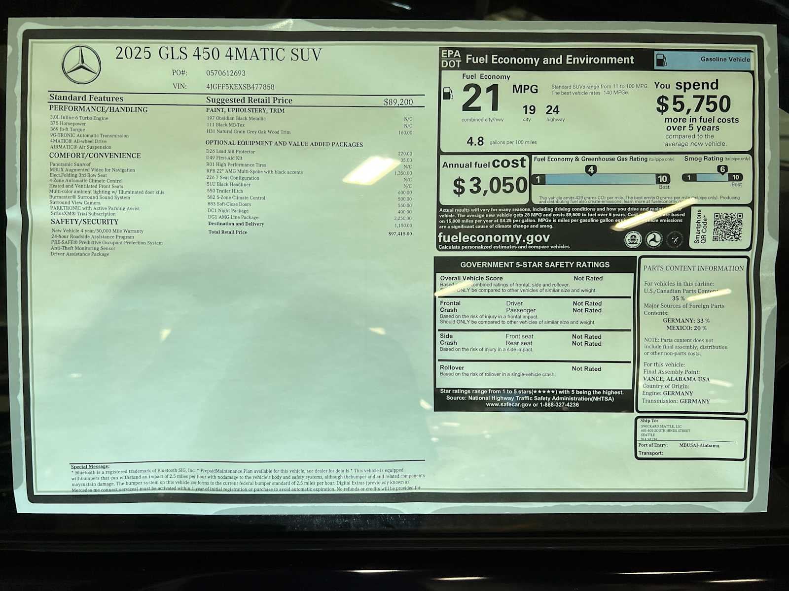 2025 Mercedes-Benz GLS GLS 450