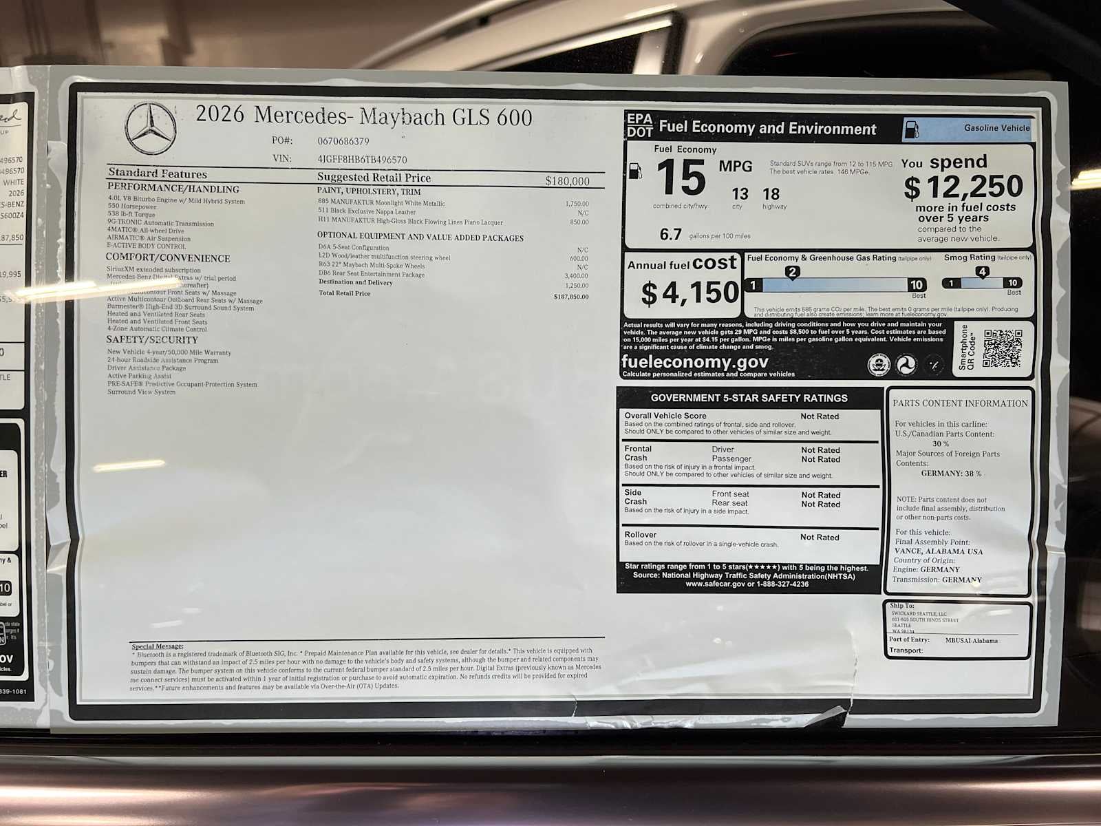 2026 Mercedes-Benz GLS Maybach GLS 600