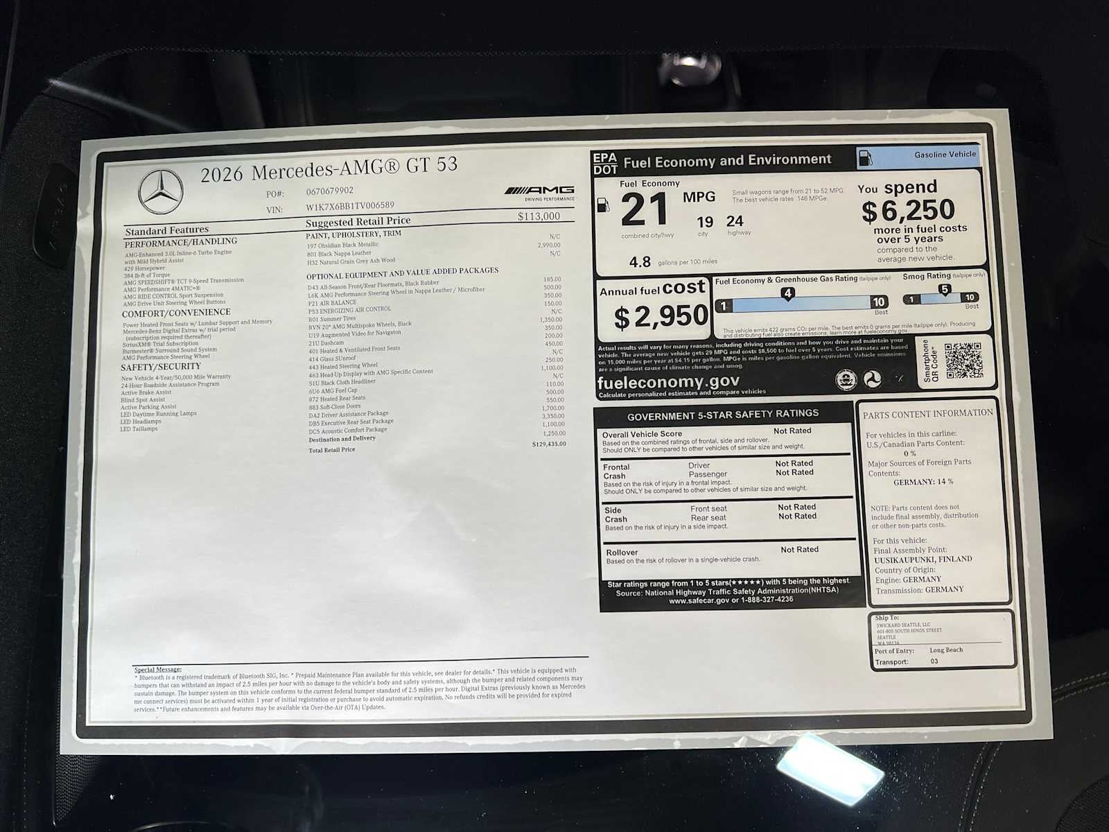 2026 Mercedes-Benz AMG® GT AMG® GT 53