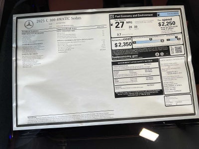 2025 Mercedes-Benz C-Class C 300