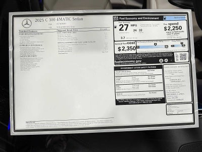 2025 Mercedes-Benz C-Class C 300