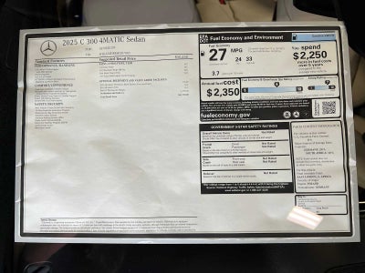 2025 Mercedes-Benz C-Class C 300