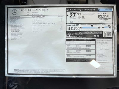 2025 Mercedes-Benz C-Class C 300