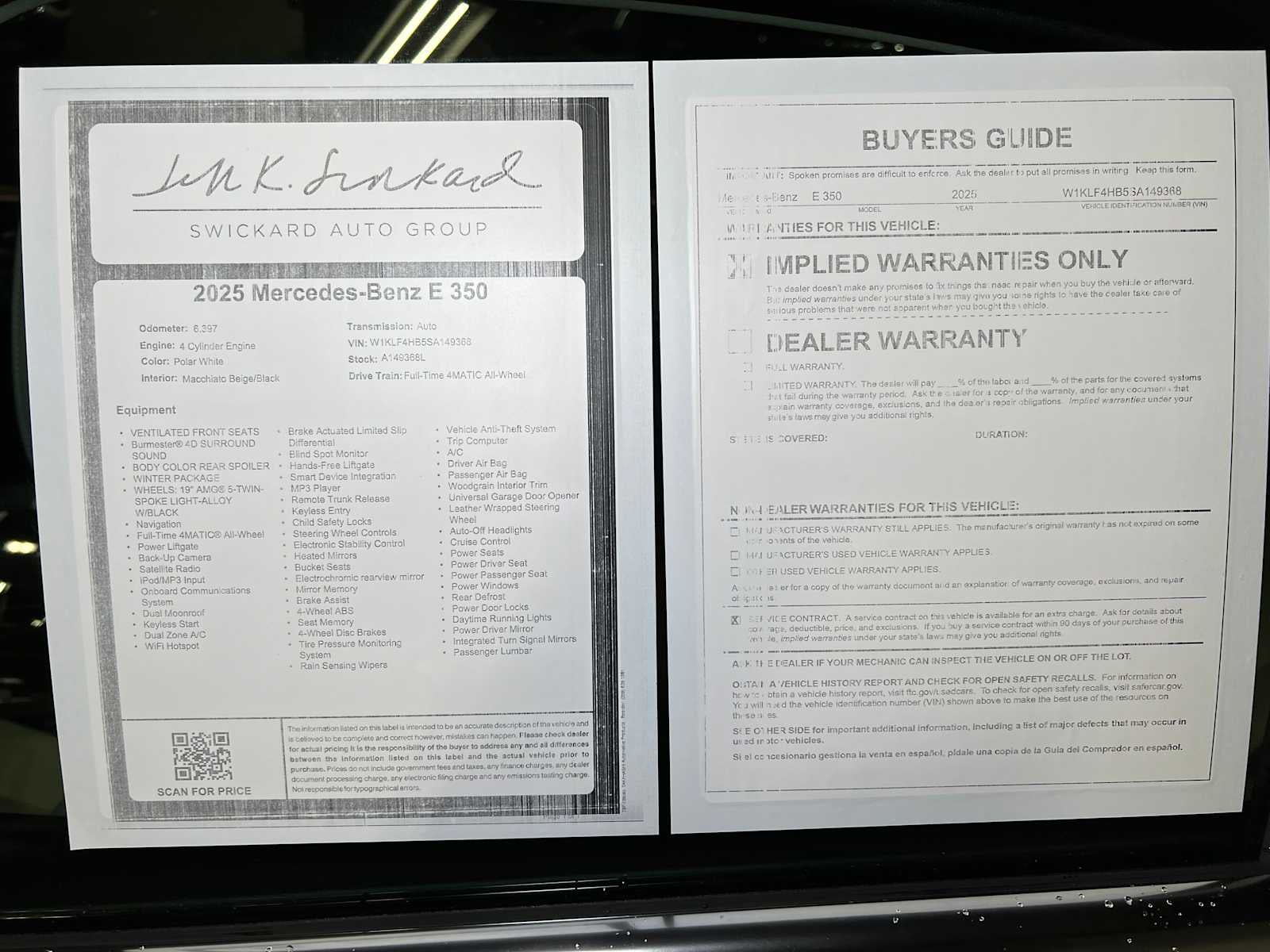 2025 Mercedes-Benz E-Class E 350