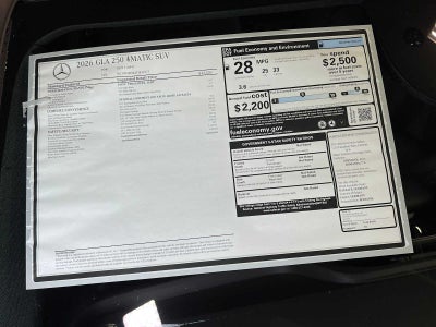 2026 Mercedes-Benz GLA GLA 250