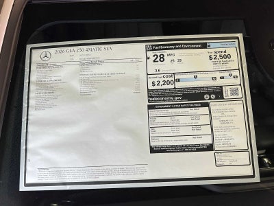 2026 Mercedes-Benz GLA GLA 250