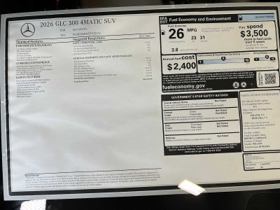 2026 Mercedes-Benz GLC GLC 300