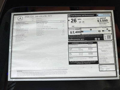 2026 Mercedes-Benz GLC GLC 300