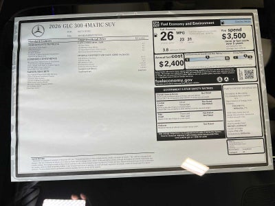 2026 Mercedes-Benz GLC GLC 300