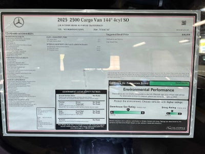 2025 Mercedes-Benz Sprinter 2500 Standard Roof I4 Diesel 144" RWD