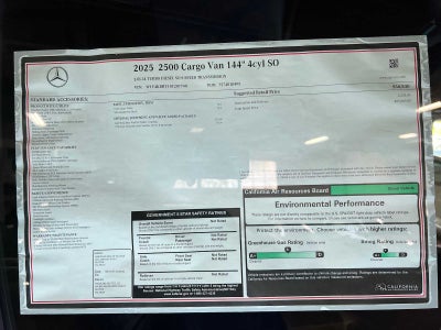 2025 Mercedes-Benz Sprinter 2500 Standard Roof I4 Diesel 144" RWD