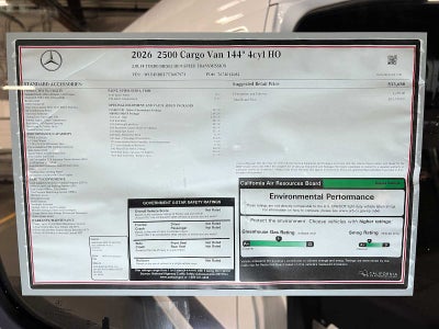 2026 Mercedes-Benz Sprinter 2500 Standard Roof I4 Diesel HO 144" RWD