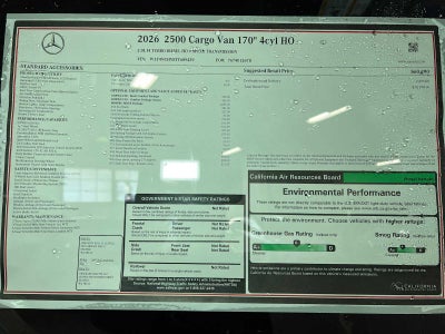 2026 Mercedes-Benz Sprinter 2500 High Roof I4 Diesel HO 170" RWD