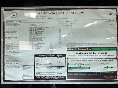 2026 Mercedes-Benz Sprinter 2500 High Roof I4 Diesel HO 170" AWD