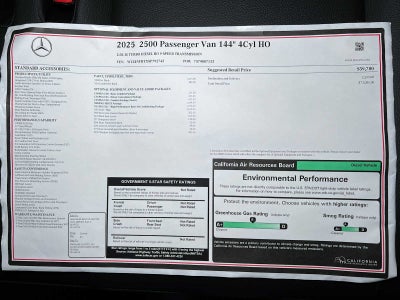 2025 Mercedes-Benz Sprinter 2500 Standard Roof I4 Diesel HO 144" RWD