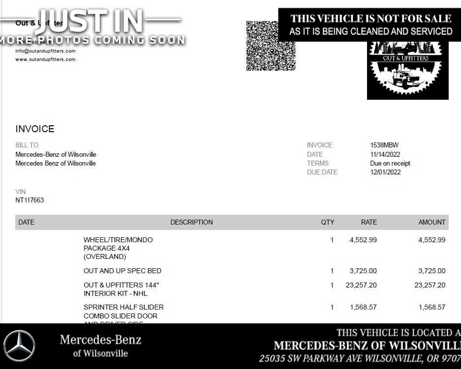 2022 Mercedes-Benz Sprinter 2500 Standard Roof V6 144" 4WD