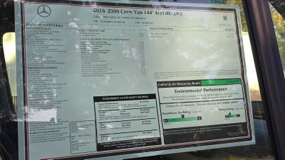 2026 Mercedes-Benz Sprinter 2500 Standard Roof I4 Diesel HO 144" AWD