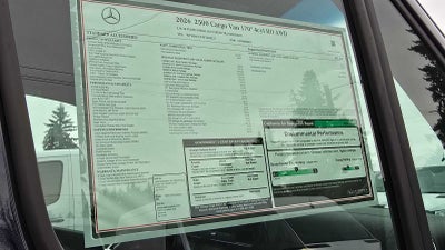 2026 Mercedes-Benz Sprinter 2500 High Roof I4 Diesel HO 170" AWD