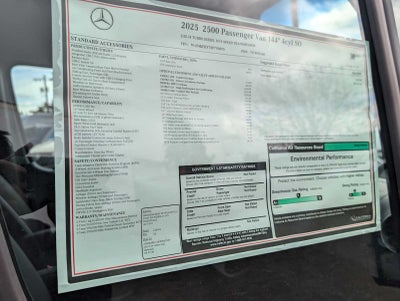 2025 Mercedes-Benz Sprinter 2500 Standard Roof I4 Diesel 144" RWD