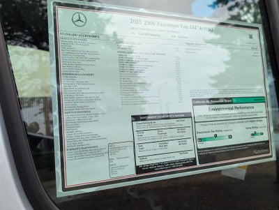 2025 Mercedes-Benz Sprinter 2500 Standard Roof I4 Diesel 144" RWD