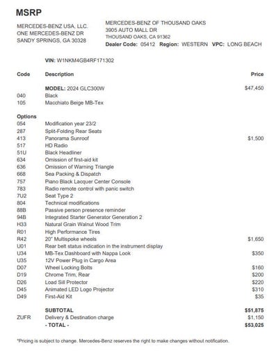 2024 Mercedes-Benz GLC GLC 300