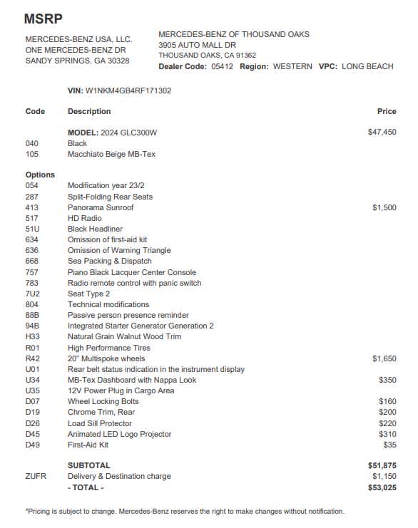 2024 Mercedes-Benz GLC GLC 300