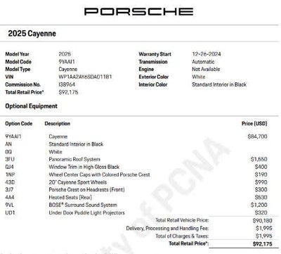 2025 Porsche Cayenne AWD