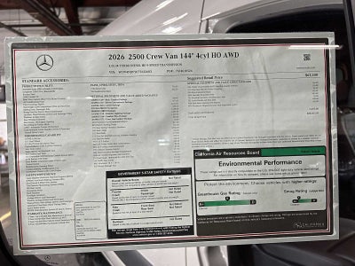 2026 Mercedes-Benz Sprinter 2500 Standard Roof I4 Diesel HO 144 AWD