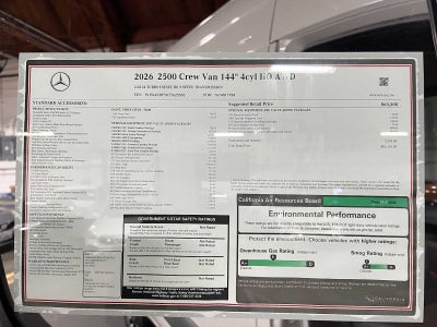 2026 Mercedes-Benz Sprinter Crew 2500 Standard Roof I4 Diesel HO 144 AWD