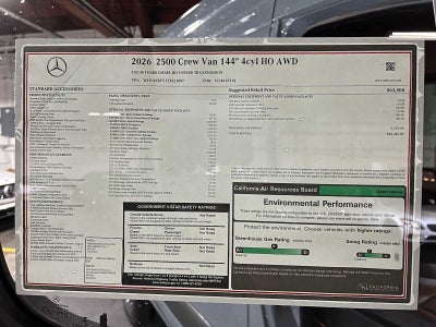 2026 Mercedes-Benz Sprinter Crew 2500 Standard Roof I4 Diesel HO 144 AWD