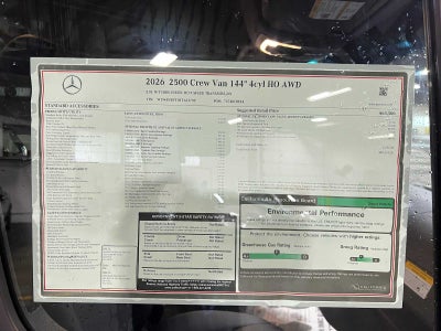 2026 Mercedes-Benz Sprinter 2500 Standard Roof I4 Diesel HO 144 AWD