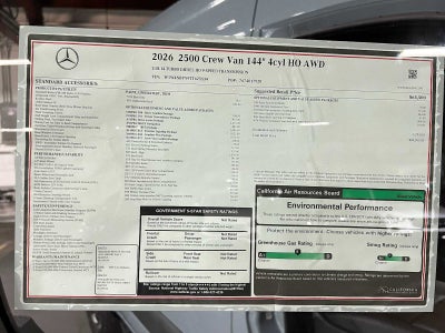 2026 Mercedes-Benz Sprinter Crew 2500 Standard Roof I4 Diesel HO 144 AWD