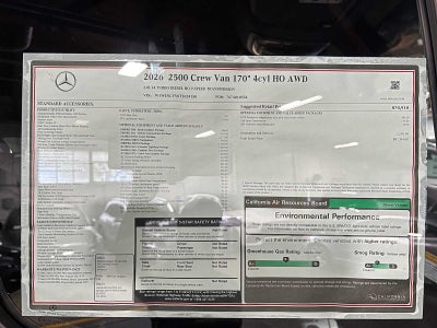 2026 Mercedes-Benz Sprinter 2500 High Roof I4 Diesel HO 170 AWD