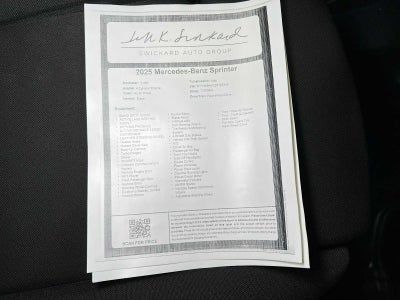 2025 Mercedes-Benz Sprinter Cargo Van 2500 Standard Roof I4 Diesel 144" RWD