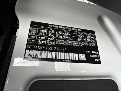 2025 Mercedes-Benz Sprinter Cargo Van 2500 Standard Roof I4 Diesel 144 RWD