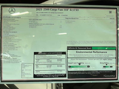 2025 Mercedes-Benz Sprinter Cargo Van 2500 Standard Roof I4 Diesel 144" RWD