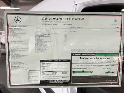 2026 Mercedes-Benz Sprinter 2500 Standard Roof I4 Diesel 144 RWD