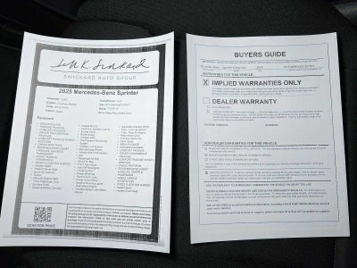 2025 Mercedes-Benz Sprinter Cargo Van 2500 Standard Roof I4 Diesel 144" RWD