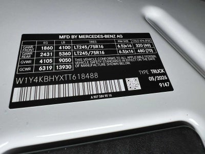 2026 Mercedes-Benz Sprinter Cargo 2500 Standard Roof I4 Diesel 144 RWD