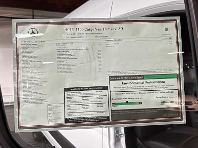 2026 Mercedes-Benz Sprinter 2500 High Roof I4 Diesel 170 RWD