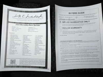 2025 Mercedes-Benz Sprinter Cargo Van 2500 Standard Roof I4 Diesel HO 144" RWD