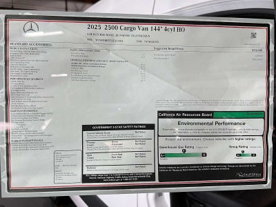 2025 Mercedes-Benz Sprinter Cargo Van 2500 Standard Roof I4 Diesel HO 144 RWD
