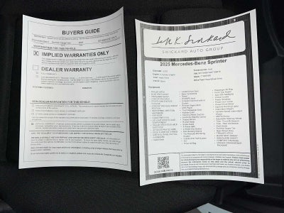 2025 Mercedes-Benz Sprinter Cargo Van 2500 Standard Roof I4 Diesel HO 144" RWD