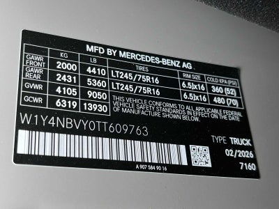 2026 Mercedes-Benz Sprinter Cargo 2500 Standard Roof I4 Diesel HO 144 AWD