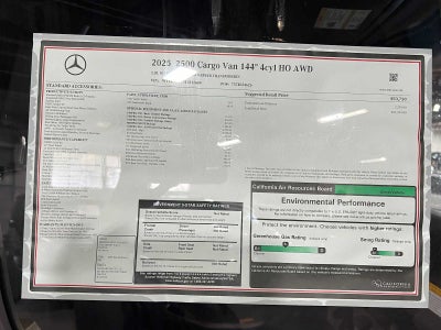 2025 Mercedes-Benz Sprinter Cargo 2500 Standard Roof I4 Diesel HO 144 AWD