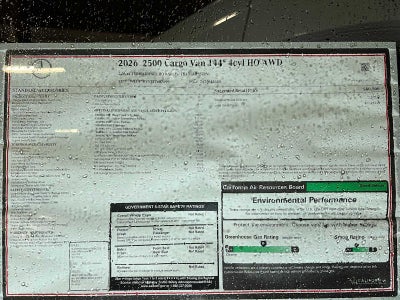 2026 Mercedes-Benz Sprinter 2500 Standard Roof I4 Diesel HO 144" AWD